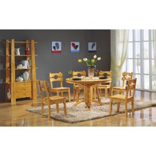 ROUND DINING TABLE WITH 6 CHAIRS